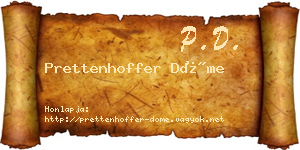 Prettenhoffer Döme névjegykártya